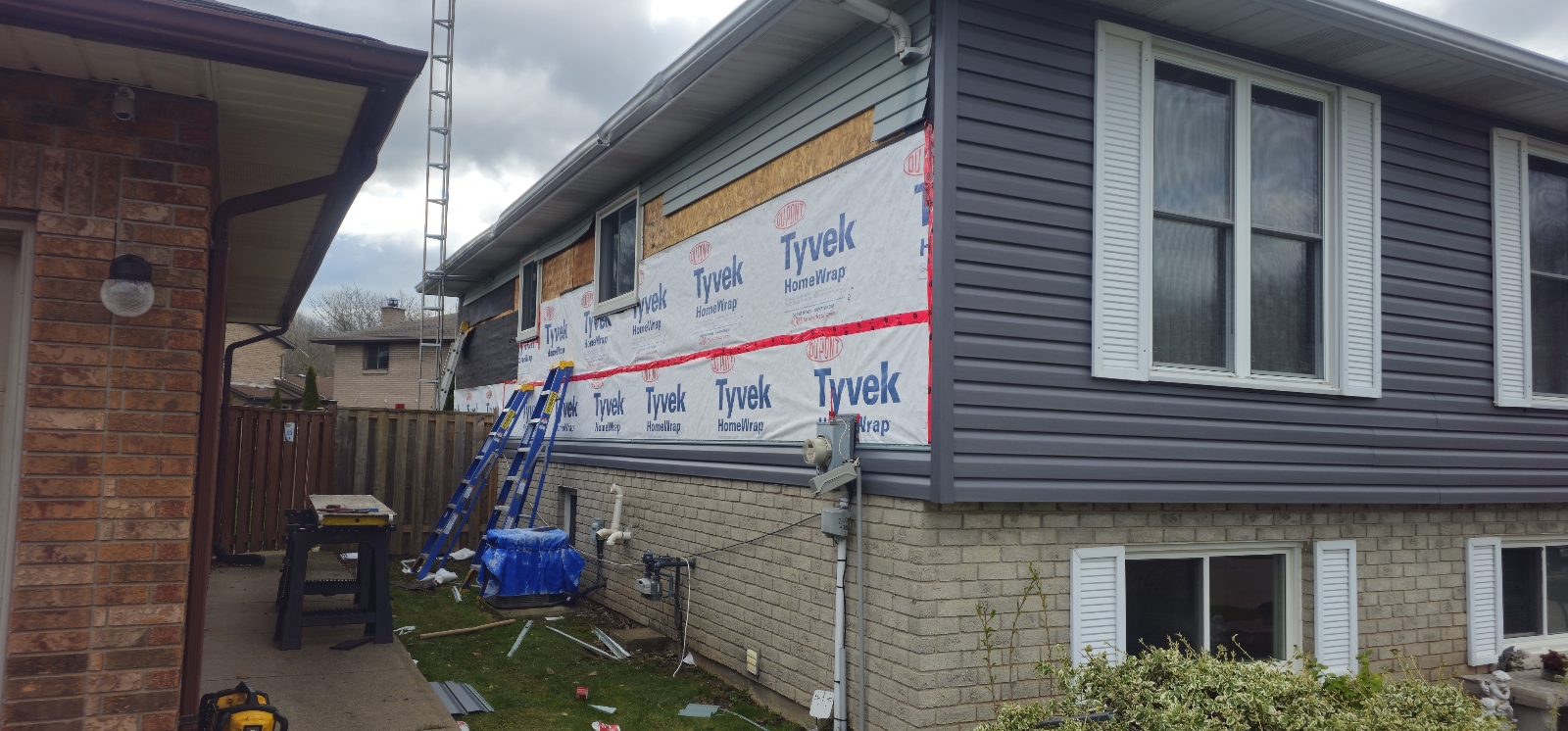 Residential siding replacement project completed by professionals